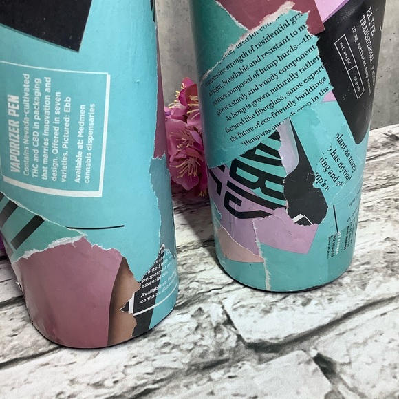 🌺 2PC DECOR BOTTLE DESIGN HOME DECORATION TEAL HOME COLLAGE ART DISPLAY SET - Picture 7 of 8